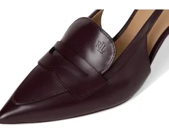 Khloe Leather Slingback Loafers Pumps