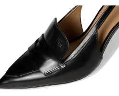 Khloe Leather Slingback Loafers Pumps