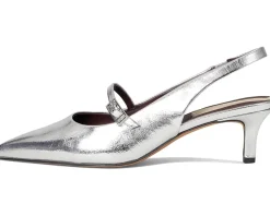 Khloe Pointed Toe Slingback Kitten Heel