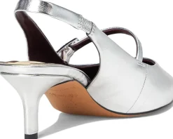 Khloe Pointed Toe Slingback Kitten Heel