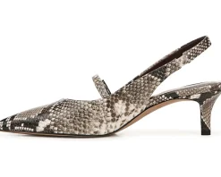 Khloe Pointed Toe Slingback Kitten Heel