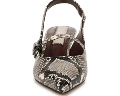 Khloe Pointed Toe Slingback Kitten Heel