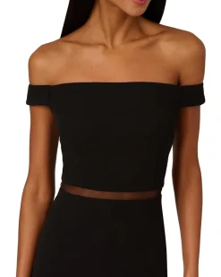 Knit Crepe Midi Dress