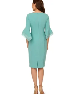 Knit Crepe Tiered Sleeve Dress