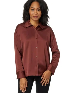 Kristin Stitched Satin Shirt