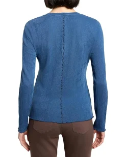 Lace Knit V-Neck T-Shirt