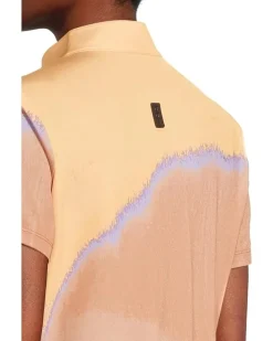 Landscape Print Short Sleeve Polo