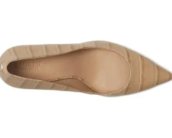 Lanette Crocodile Embossed Leather Pumps