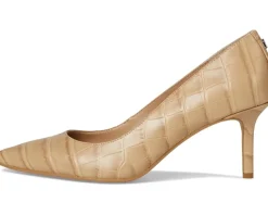 Lanette Crocodile Embossed Leather Pumps