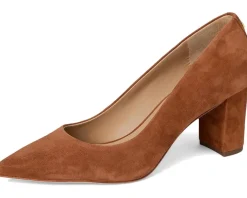 Lanette Suede Block-Heel Pumps