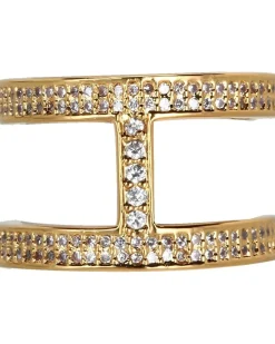 Lena Shimmer Double Bar Ring