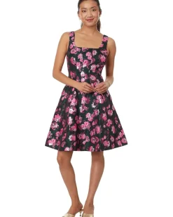 Leya Floral Jacquard Dres