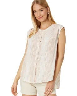 Lola Sleeveless Button-Up Top