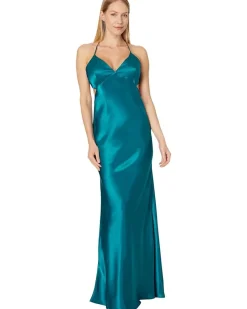 Long Charmous Spagetti Strap Tie Back