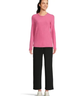 Long Sleeve Bias Crew Neck