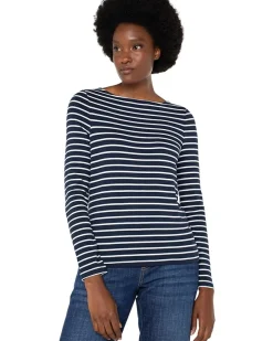 Long Sleeve Boatneck Knit Top