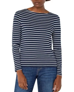 Long Sleeve Boatneck Knit Top