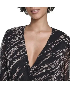 Long Sleeve Chiffon Shirtdress