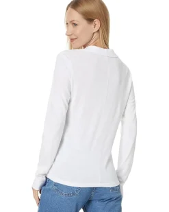 Long Sleeve Collared V-Neck