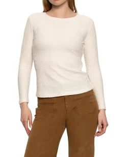 Long Sleeve Crew Lace Tee