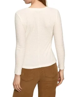 Long Sleeve Crew Lace Tee