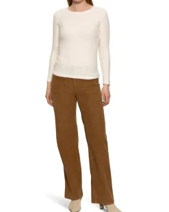 Long Sleeve Crew Lace Tee