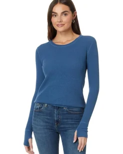 Long Sleeve Crew Neck Tee with Thumbhole