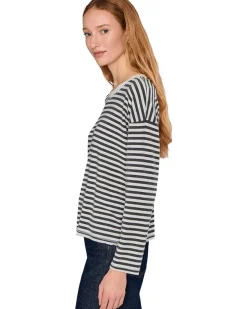 Long Sleeve Drop Shoulder Boxy Crew Neck Tee