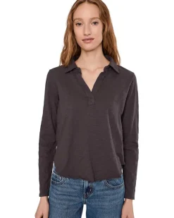 Long Sleeve Easy Polo Tee