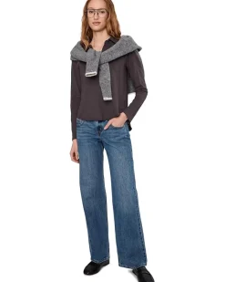 Long Sleeve Easy Polo Tee