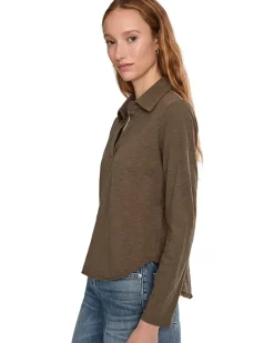 Long Sleeve Easy Polo Tee
