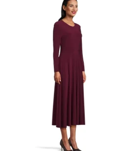 Long Sleeve Flared Dress
