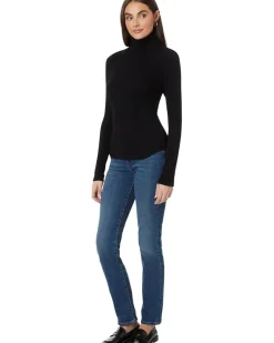 Long Sleeve Fold Over Turtleneck Top