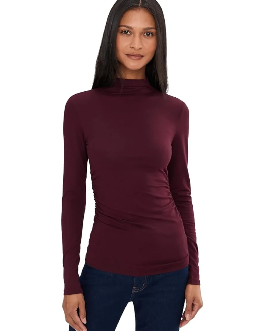 Long Sleeve Hazel Mockneck Side Cinch