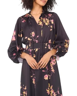 Long Sleeve Maxi Dress with Smocked