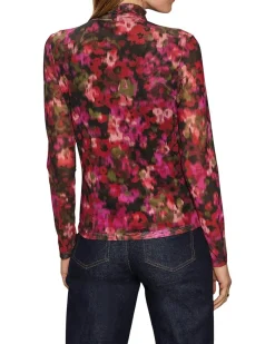 Long Sleeve Mesh Mock