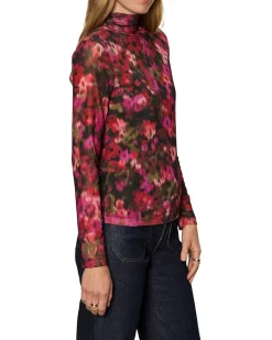 Long Sleeve Mesh Mock