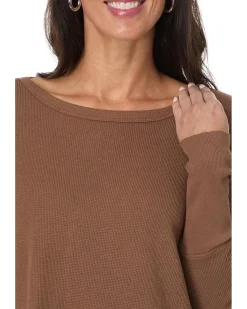 Long Sleeve Oversize Top with Rib Cuffs