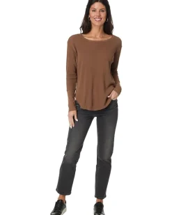 Long Sleeve Oversize Top with Rib Cuffs