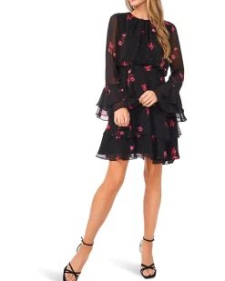 Long Sleeve Ruffled Mini Dress