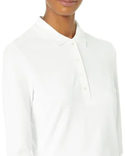 Long Sleeve Slim Stretch Pique Polo