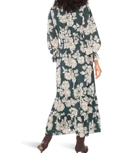 Long Sleeve Smocked Waist Tiered Ruffle