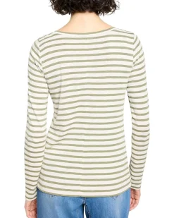 Long Sleeve Stripe Boat Tee