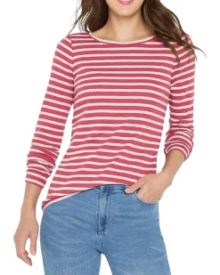 Long Sleeve Stripe Boat Tee