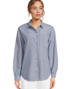 Long Sleeve Striped Oversized Shirt