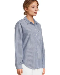 Long Sleeve Striped Oversized Shirt