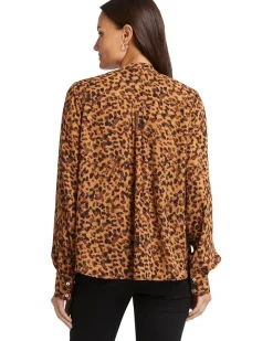 Long Sleeve Tie Neck Blouse