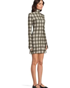 Long Sleeve Turtle Fishtail Mini Dress