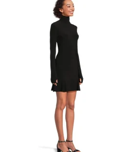 Long Sleeve Turtle Fishtail Mini Dress