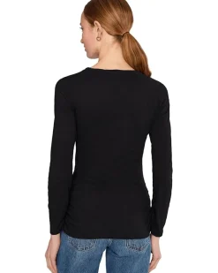 Long Sleeve Twisted Scoopneck Tee
